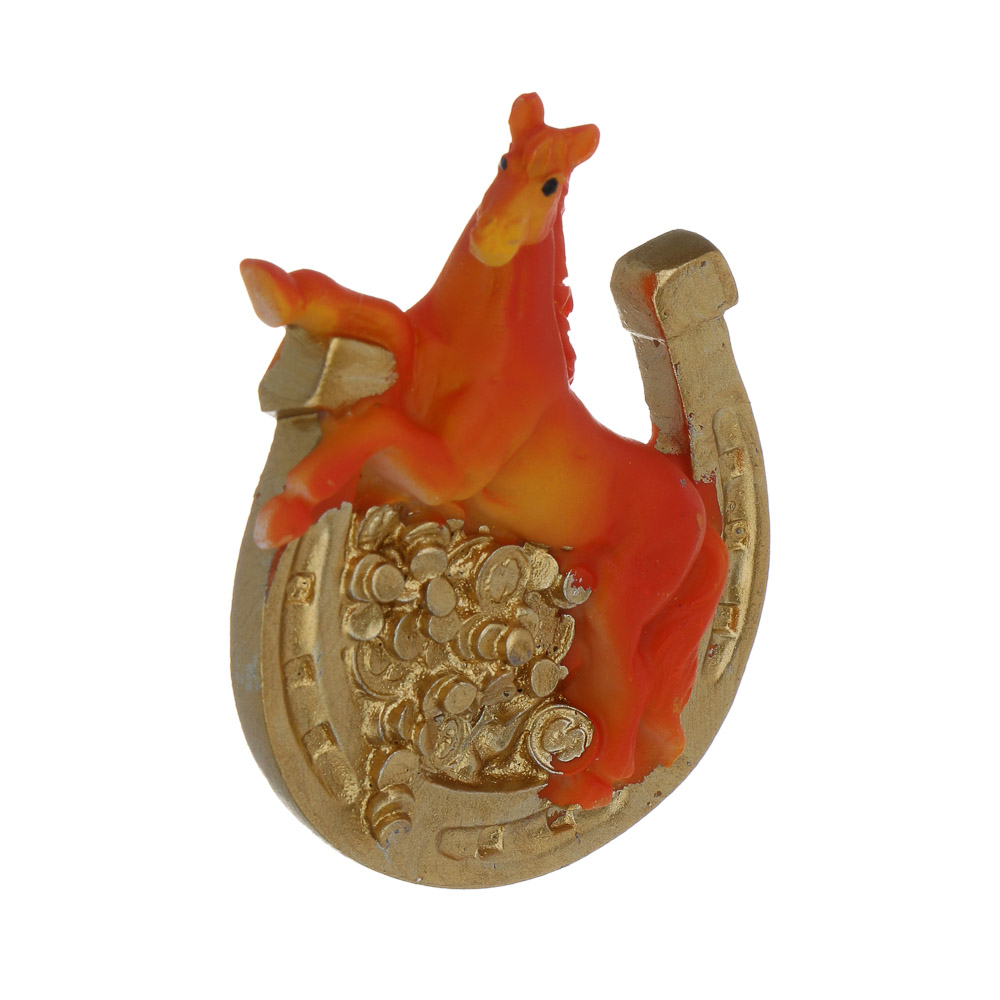 СНОУ БУМ Магнит Лошадка с подковой 5.5x2x7 см, полистоун, 4 вида - #3