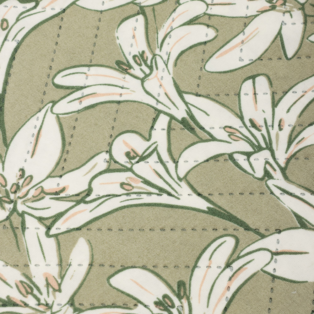 PROVANCE Эвкалипт Покрывало стеганое принтованное двустороннее 200х220см, 100% полиэстер, зеленый - #3