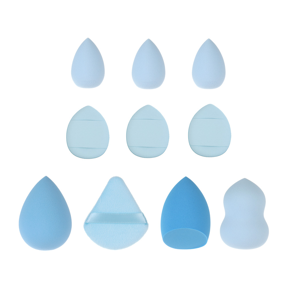 Набор спонжей 12 шт тм ЮНИLOOK, полиуретан, полиэстер, 4 цвета, подар.уп. - #2