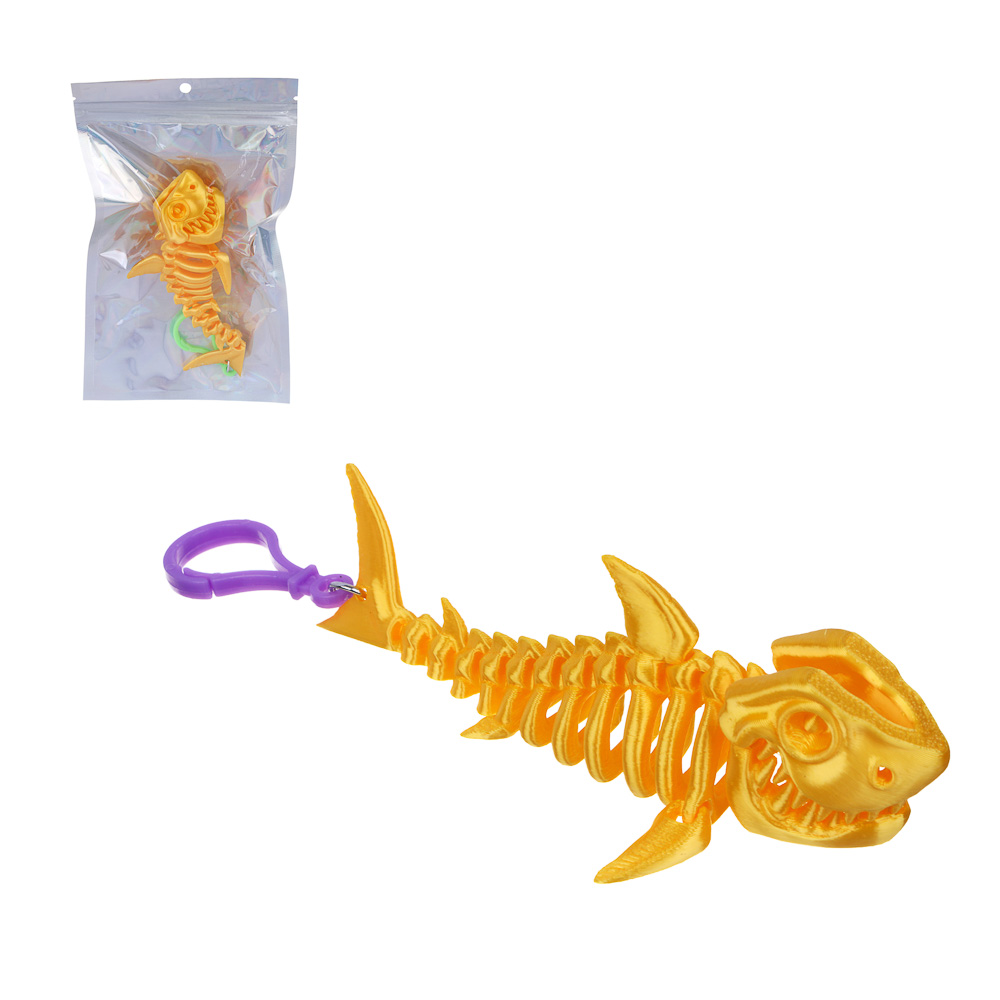 ИГРОЛЕНД Игрушка брелок 3D "Змея", PLA, 12см, 6 дизайнов - #1