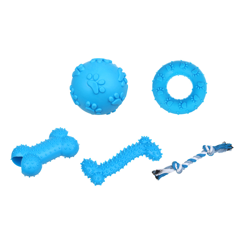 VETTA Набор игрушек для домашних животных, термопластичная резина, хлопчатобумажная веревка, 5 шт - #1