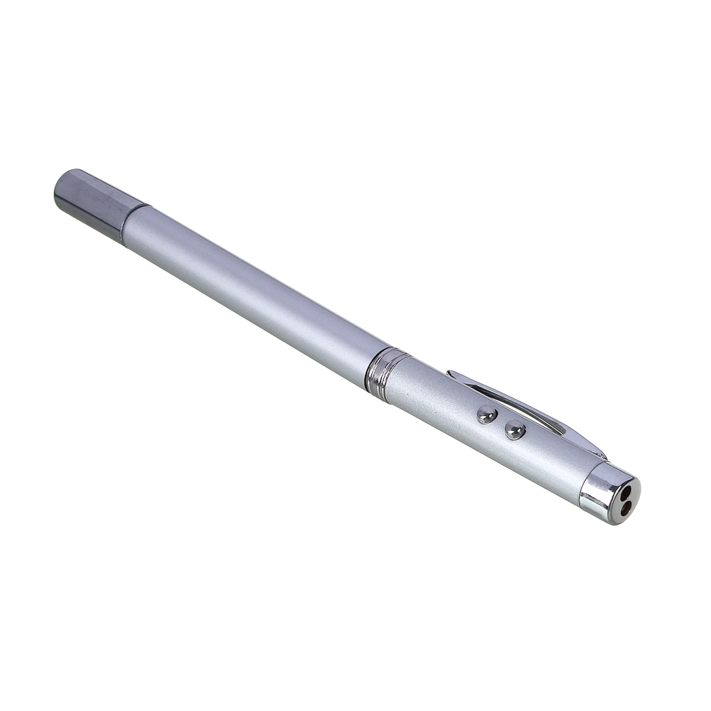 ЕРМАК Ручка - выдвижная указка, магнит, 1 LED + лазер, 3xLR41, пластик, металл, 18х3,5см - #1