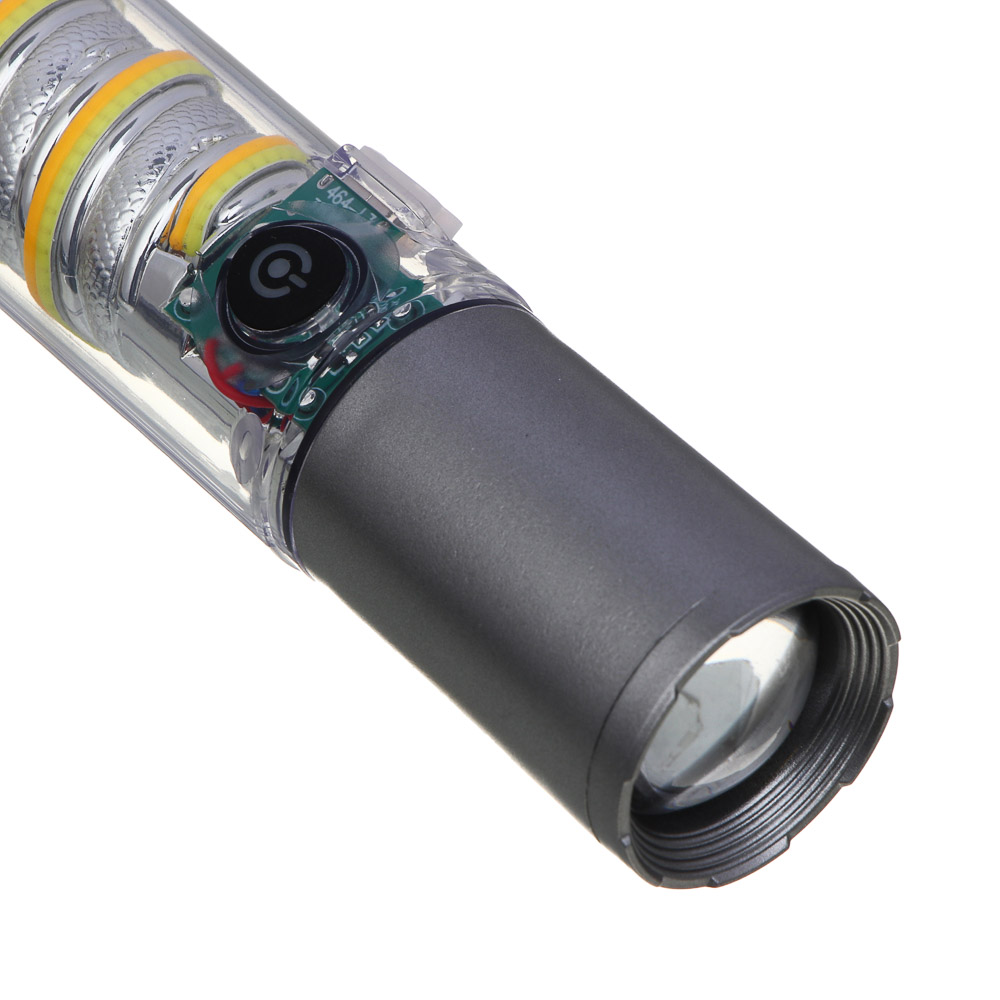 ЕРМАК Фонарь LED СОВ, 7 режимов, 1200 мАч, 175х34 мм, карабин, фокусировка, рассеиватель - #5