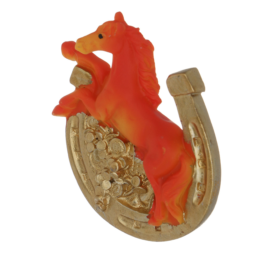 СНОУ БУМ Магнит Лошадка с подковой 5.5x2x7 см, полистоун, 4 вида - #4