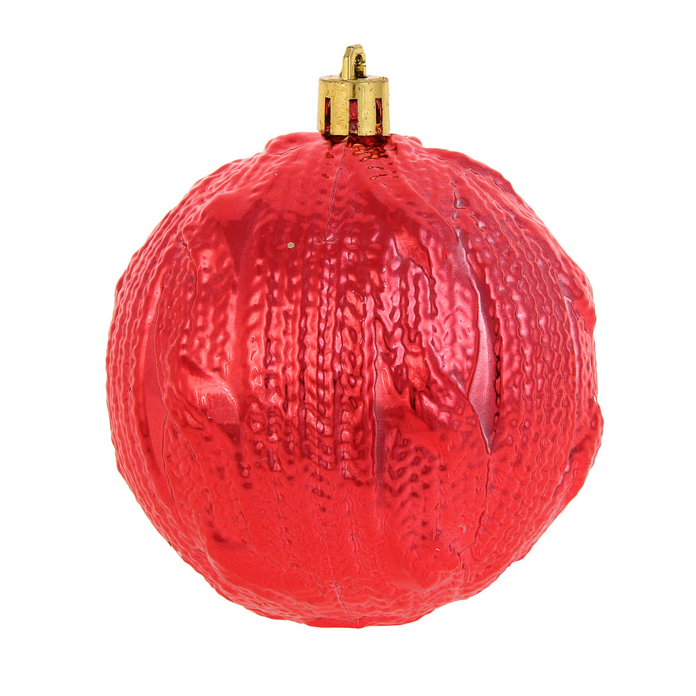 СНОУ БУМ Набор шаров 8 см, 4 шт, красный, золото, 26-114 - #2