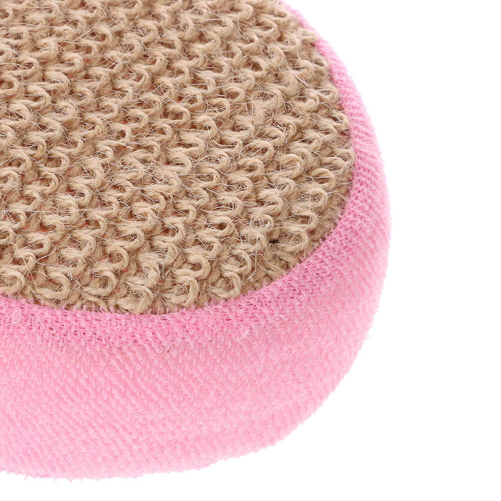 ЮL Мочалка банная объемная овальная на поролоне, рами, хлопок, 14,5х11х4,5см, 3 цвета, МЭ24-01 - #3