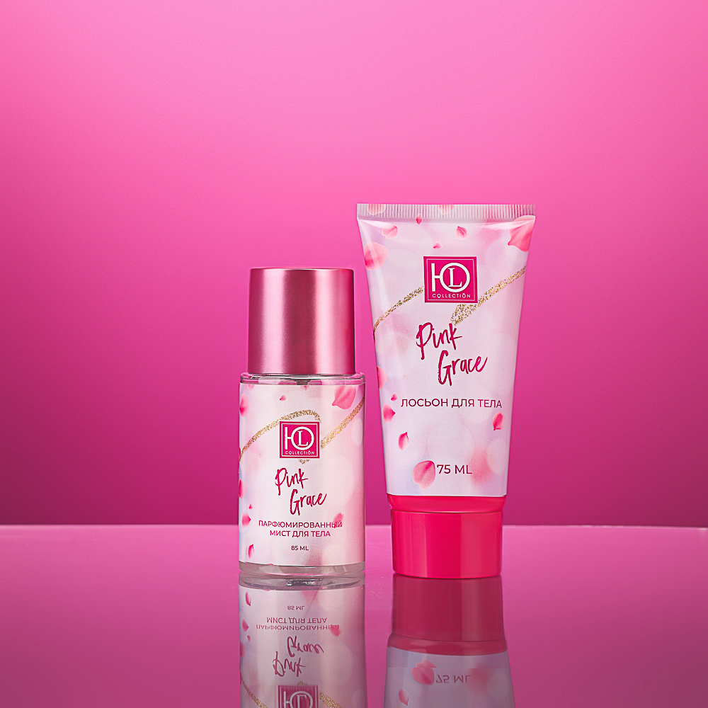 ЮL Набор парфюмированный "Pink Grace" (лосьон для тела 75 мл + мист для тела 85 мл) - #11