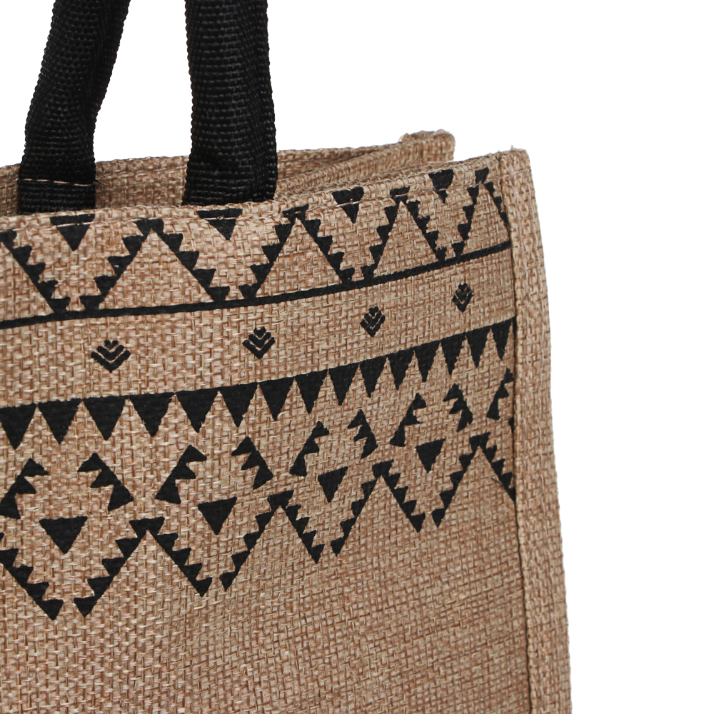 Сумка пляжная на плечо с длинными ручками, на кнопке, тм ЮL, 34x30x17 см, хлопок, лен, 3 вида - #6