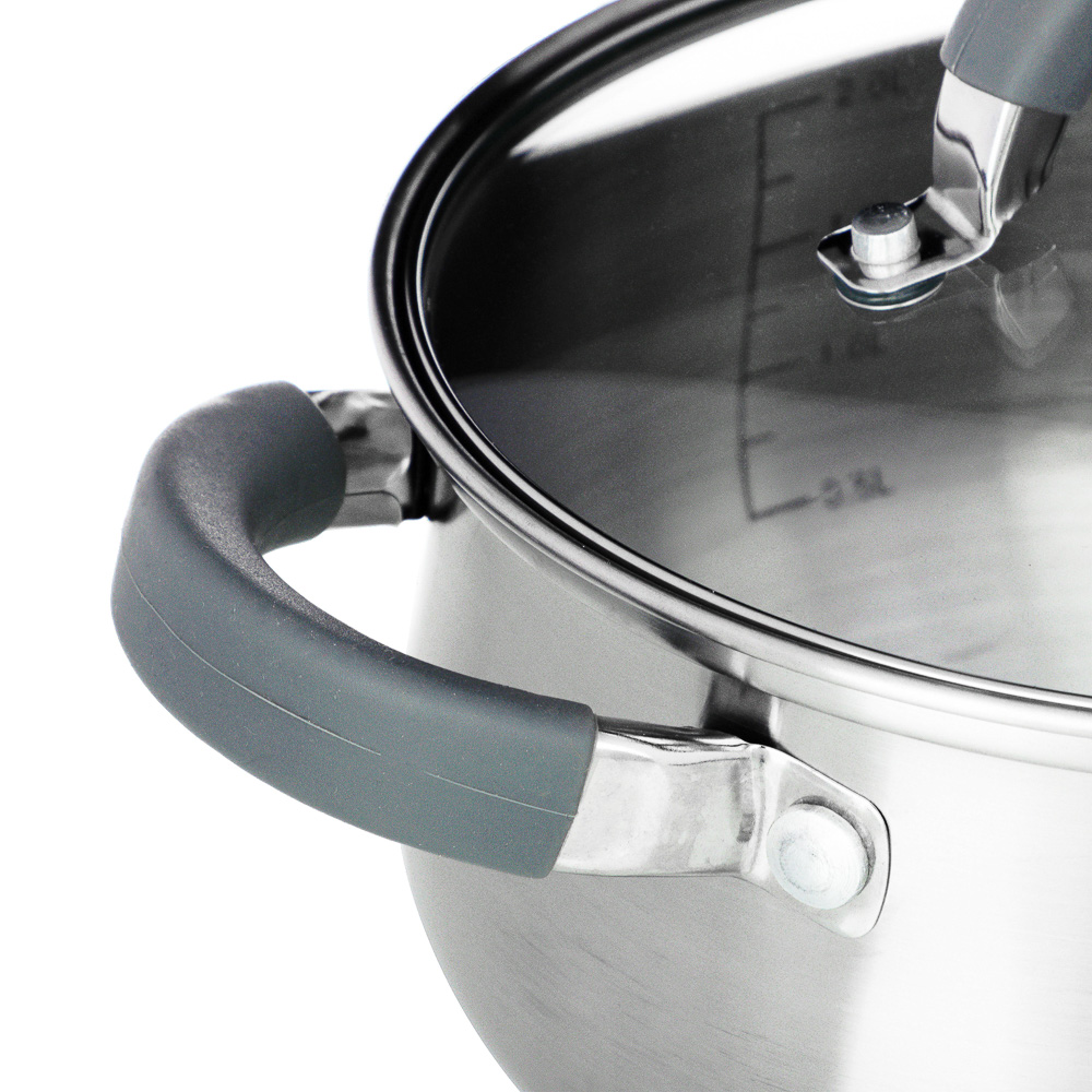 VETTA Вена Кастрюля 18х10,5см. 2,6л. со стекл. крышкой, индукция - #4