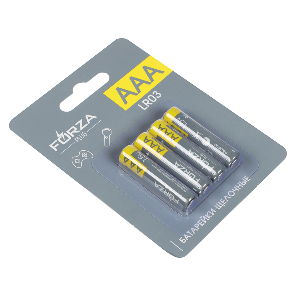 FORZA Батарейки AAA (LR03) 4шт в блистере, щелочные 1.5V - #6