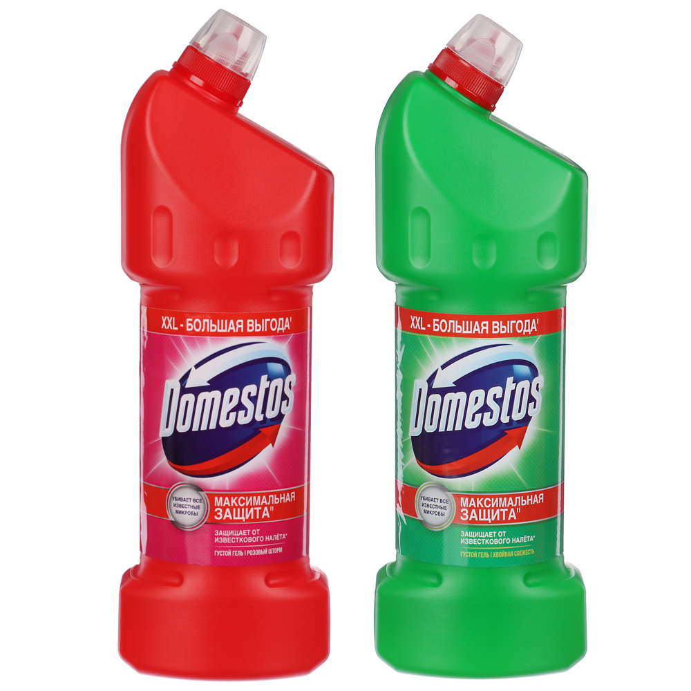 Чистящий гель универсальный DOMESTOS, Хвойная свежесть/Розовый шторм п/б, 1500мл - #1