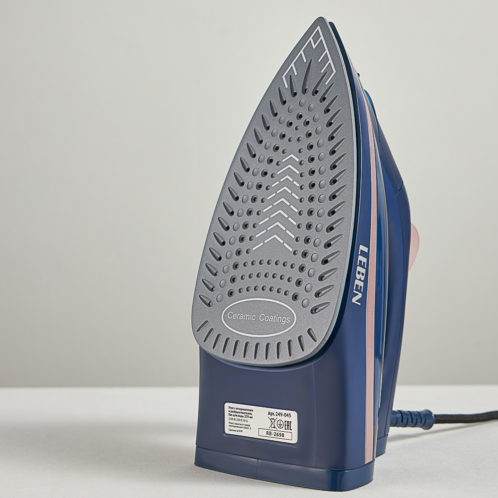 LEBEN Утюг с отпаривателем и разбрызгивателем, 2200Вт, бак для воды 270 мл, кер.подошва, 220-240В - #15