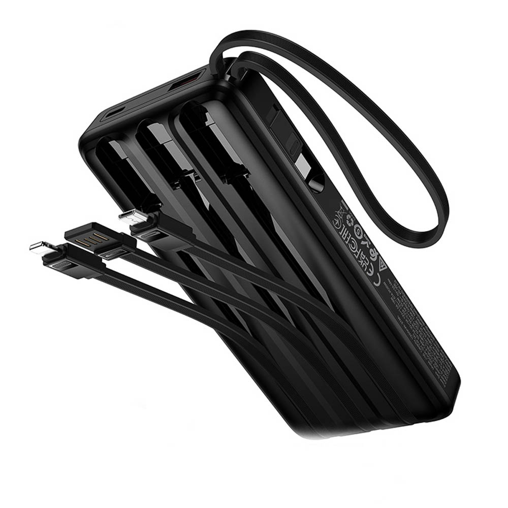 Аккумулятор мобильный hoco. модель J156 10000мАч, 22.5Вт+PD20Вт, 4 кабеля, черный - #7