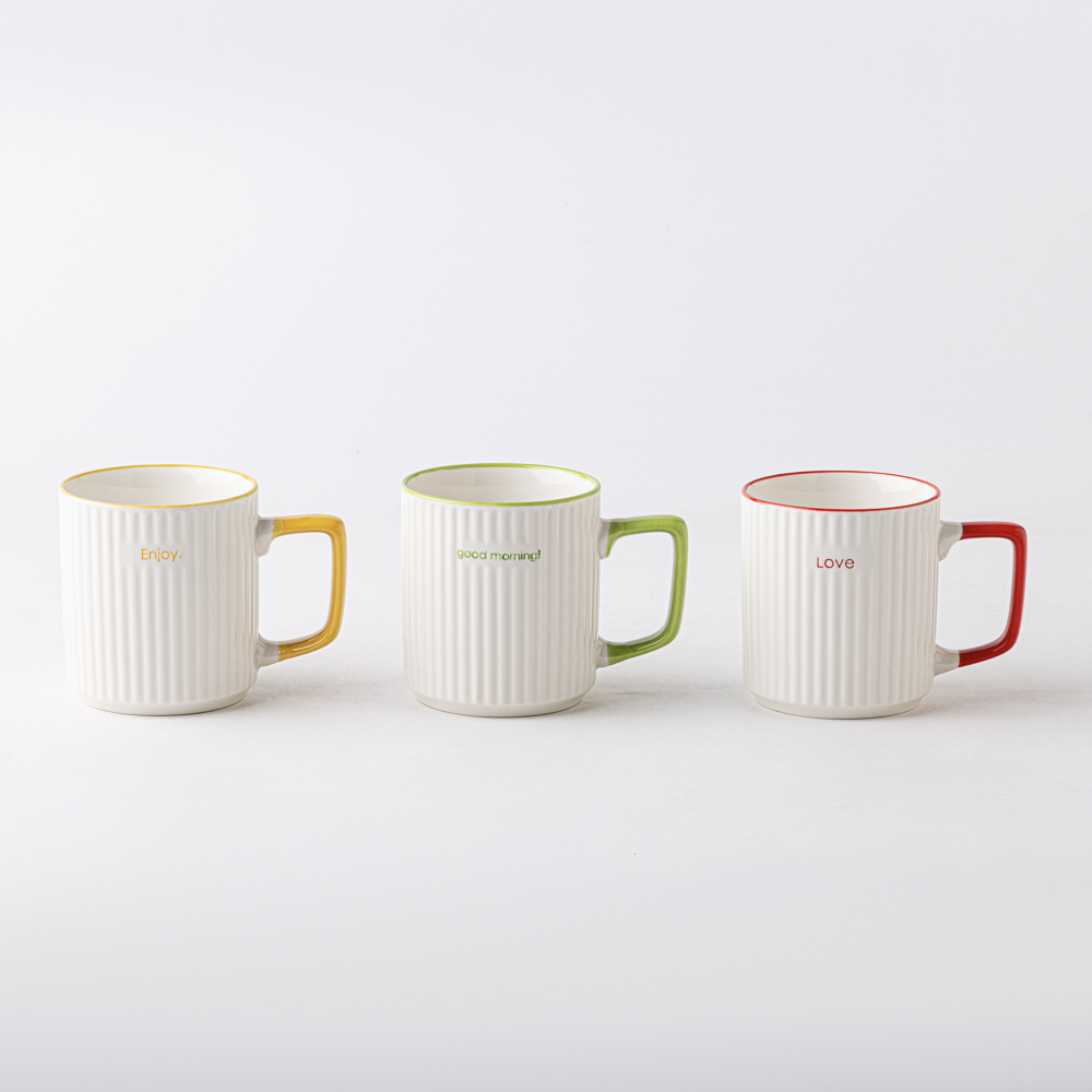 Кружка Уайт тм MILLIMI, 340мл, 3 цвета, фарфор - #1