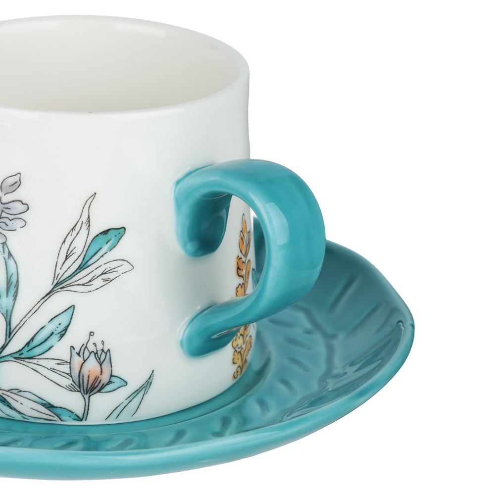 Набор чайный 2 пр., 180мл, MILLIMI, Аквамарин, фарфор - #3