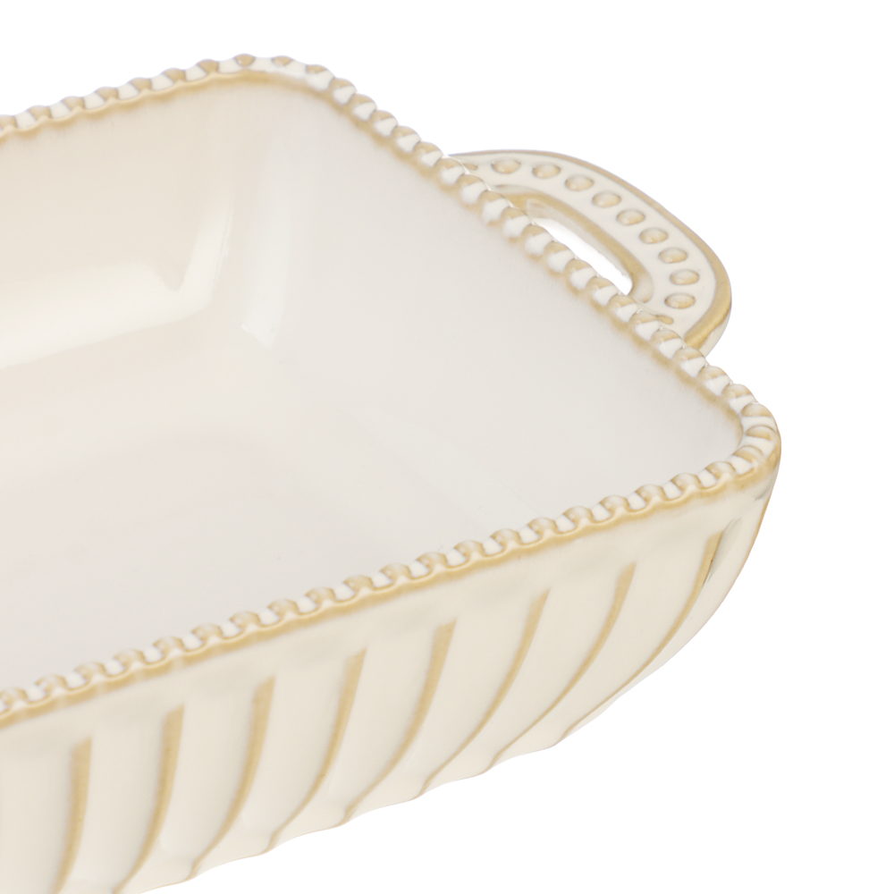 BY COLLECTION Форма для запекания и сервировки прямоугол.с ручками, керамика, 26,5х15х5,5см, бел. - #3