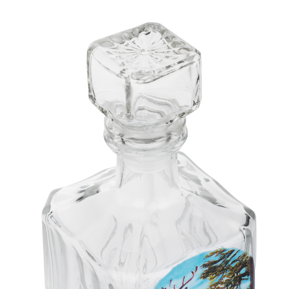 Набор Охота штоф 0,5л + стопки 50мл 6шт, стекло, с декором - #4