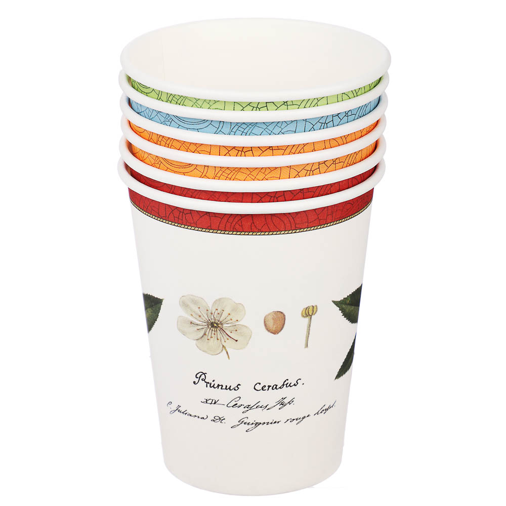 Набор бумажных одноразовых стаканов 6 шт, 250 мл, диз. 1 - #5