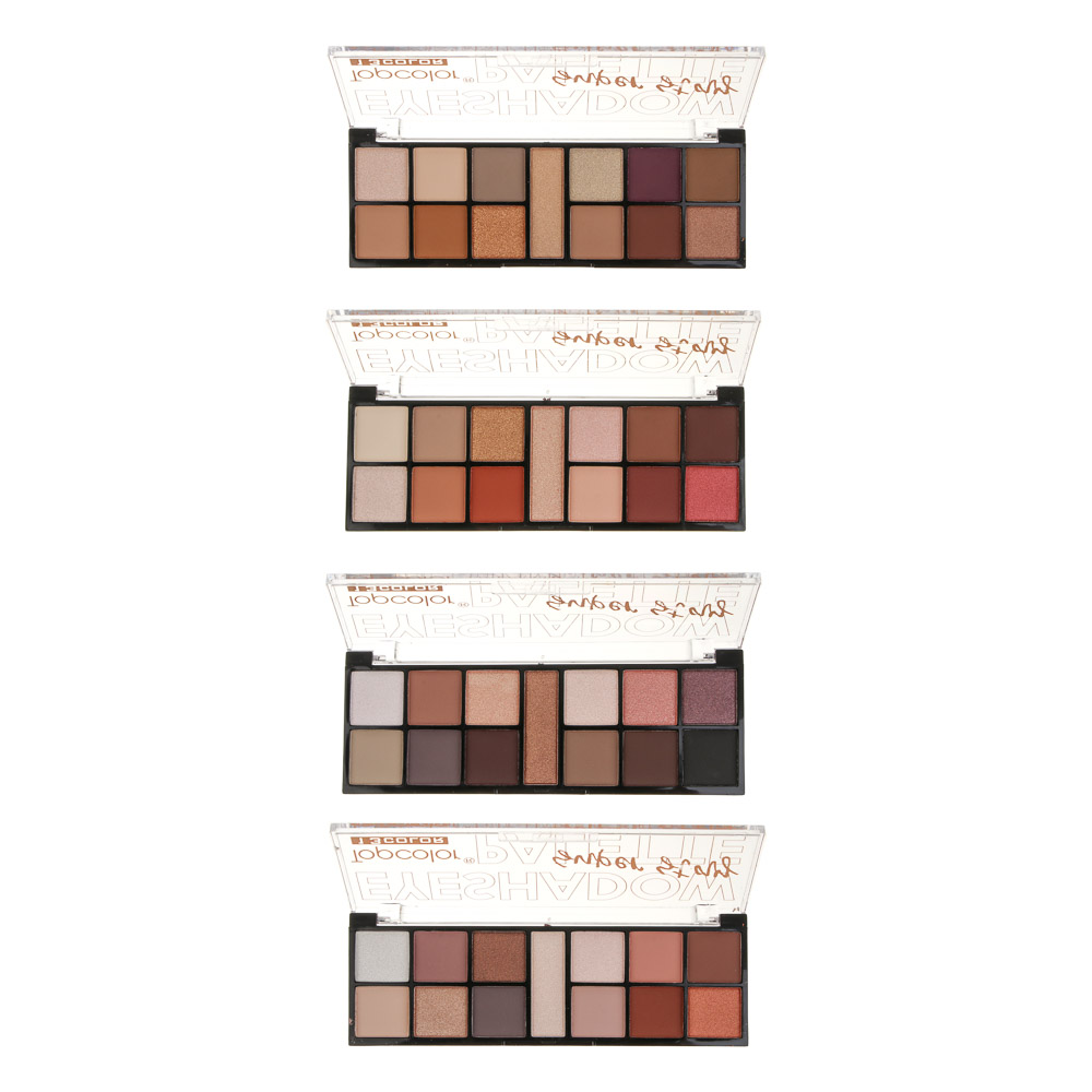 Тени для век матовые и сияющие 13 цветов тм Topcolor, 15,6 гр, TC3066 - #2