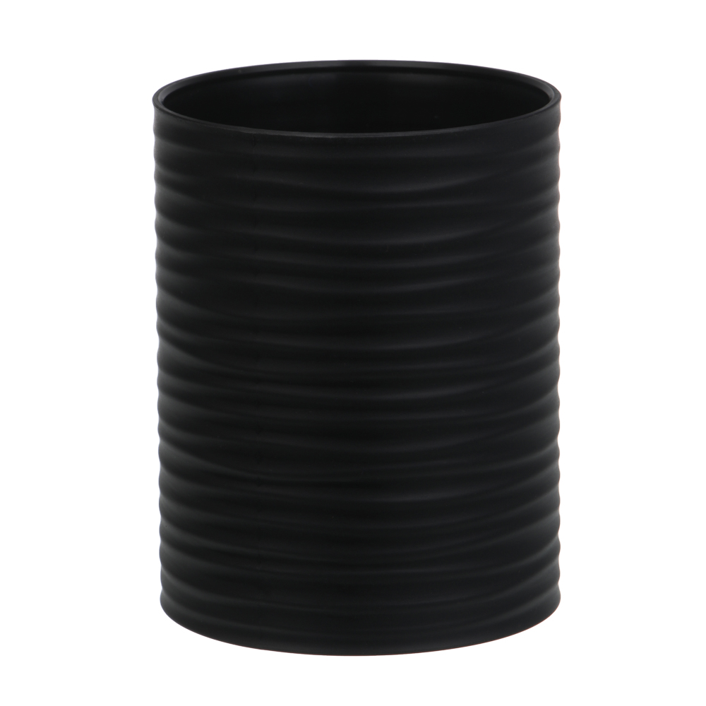 Стакан для ванной комнаты тм VETTA Тренто, пластик, PP, черный, 7,5х7,5х10см - #1