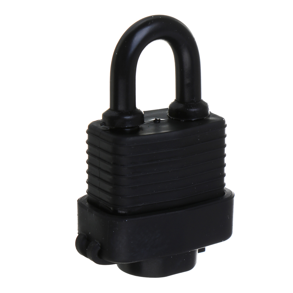 ЕРМАК Замок навесной, 30 мм, влагозащищенный, длинная дужка, 2 ключа, цвет черный - #6