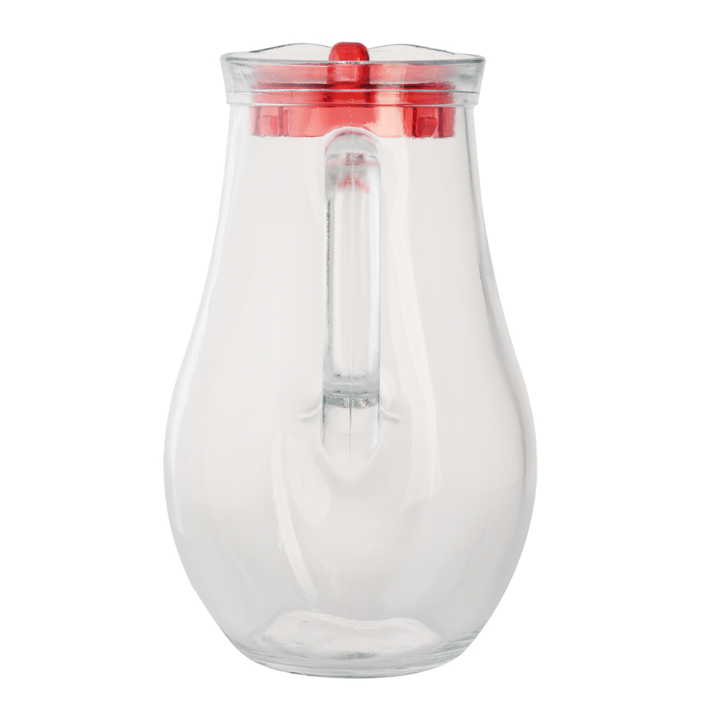 PASABAHCE Бистро Кувшин 1850мл, с красной крышкой, стекло, 80119SLBR - #5