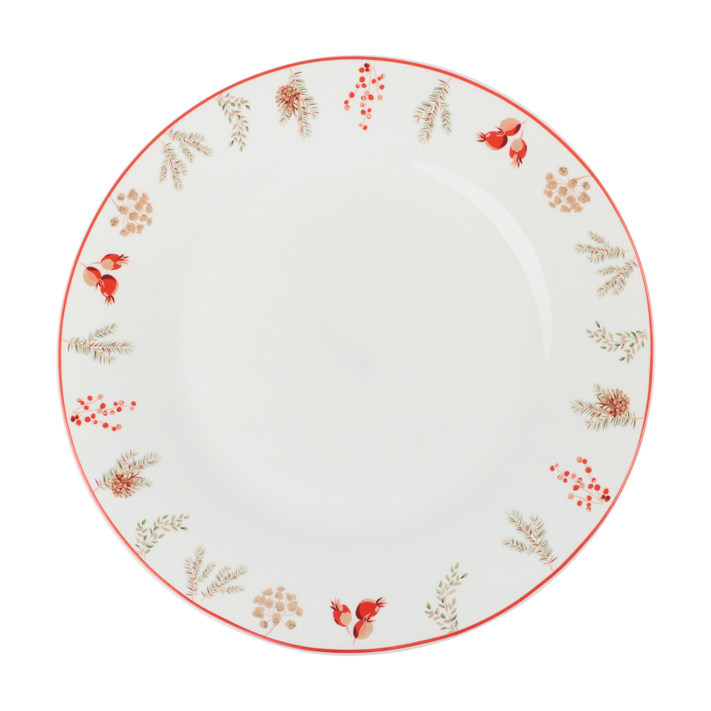 MILLIMI Шишки Тарелка подстановочная 25см, опаловое стекло - #1