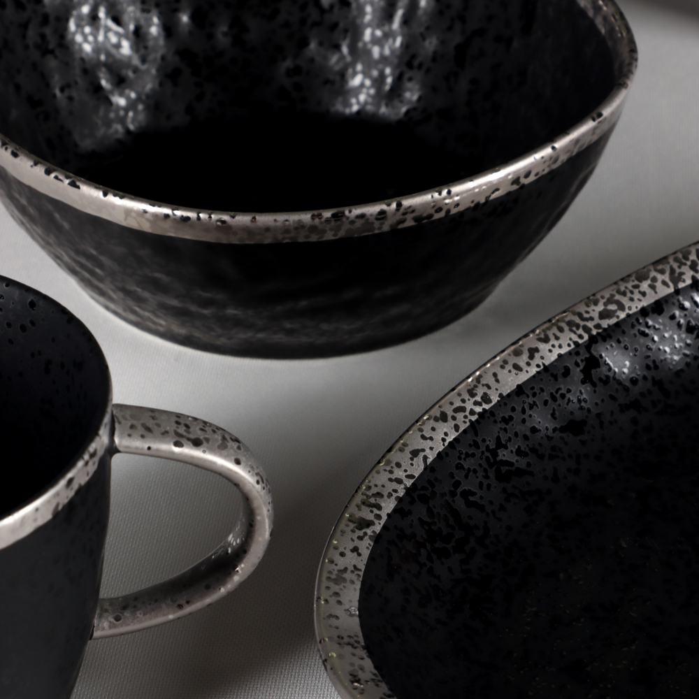 MILLIMI Романс Салатник, 500мл, 15х14х5,5см, фарфор, чёрный - #8