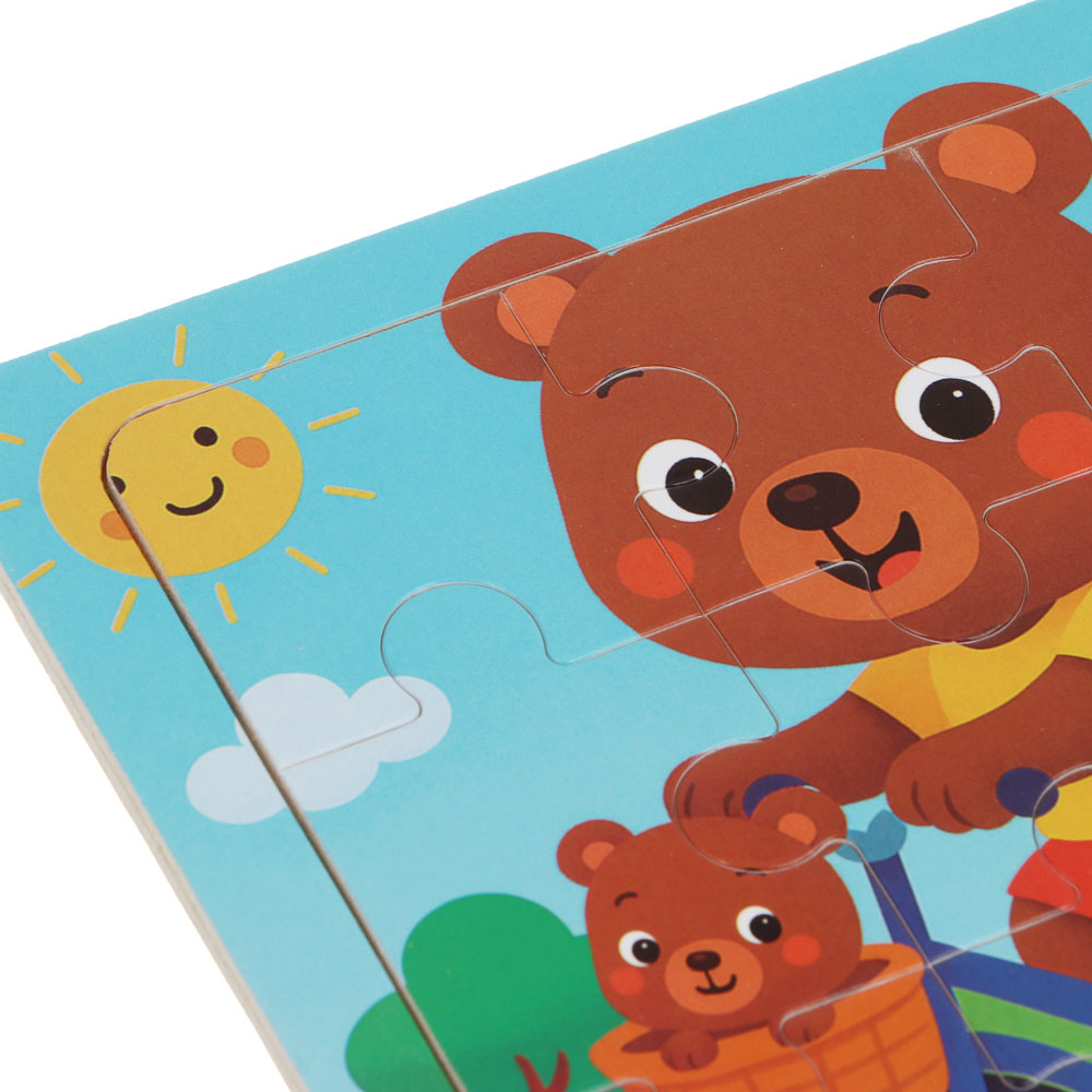 ИГРОЛЕНД Пазл деревянный для малышей, дерево, 15х15см, 6-10 дизайнов - #4