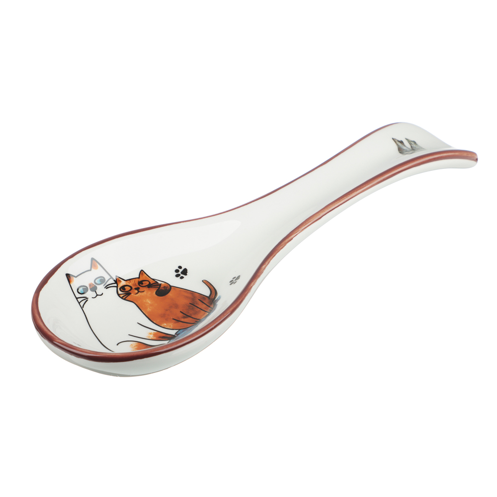 Подставка под ложку 24,7х9х2,5см, тм MILLIMI Котовасия, керамика - #4