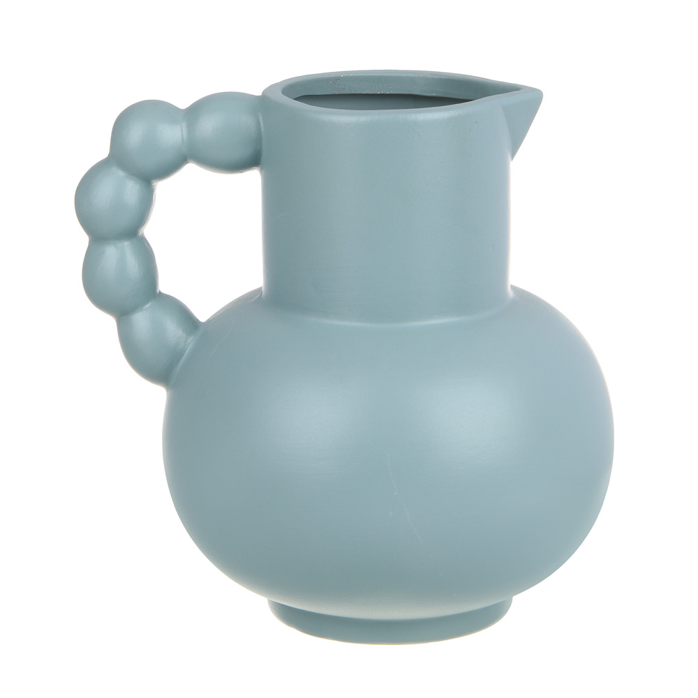 Ваза керамическая, 16x18,5x19 см, керамика, цвет синий - #2