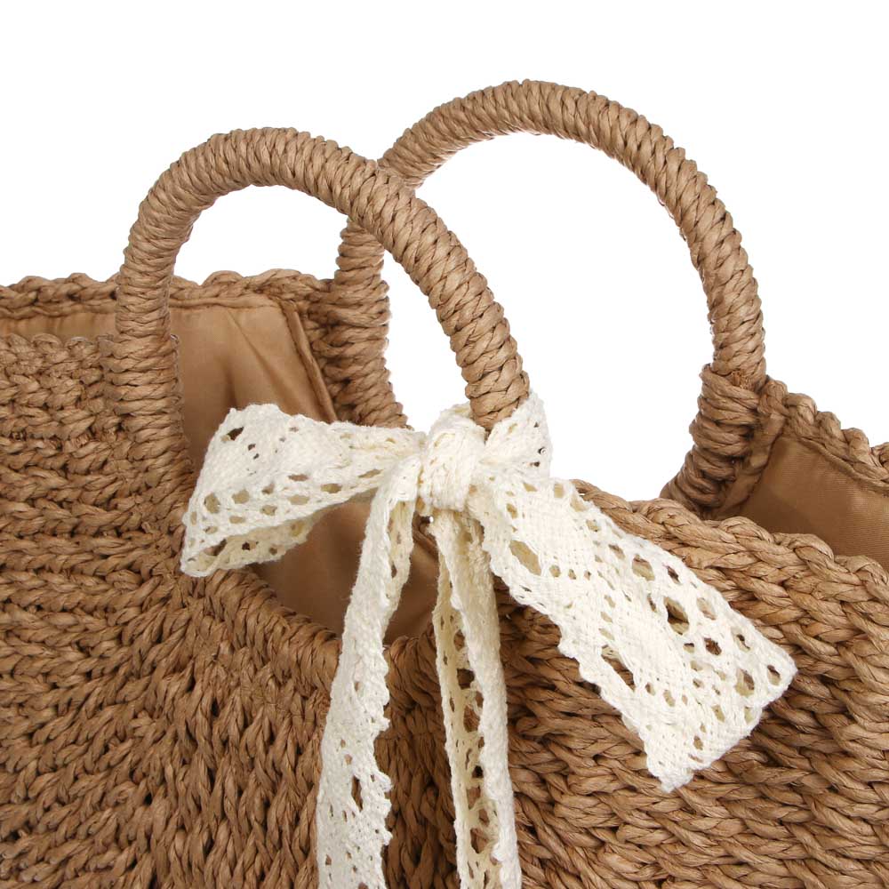 Сумка пляжная плетенная тм ЮL, 40x42см, папирус - #4