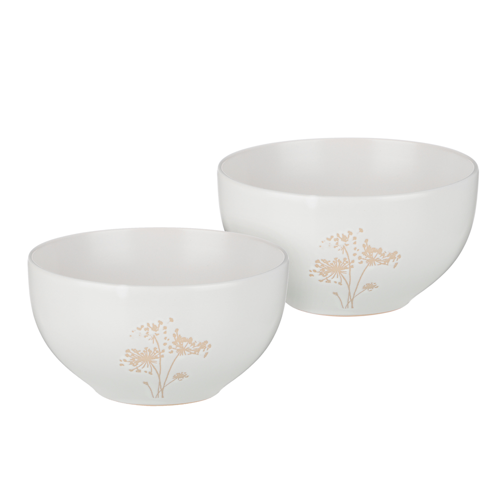 Набор посуды 12 пр. тм MILLIMI (тар19,5см*4, 20см*2, салатн14см*2, кружка340мл*4) керамика,сер.,бел. - #10