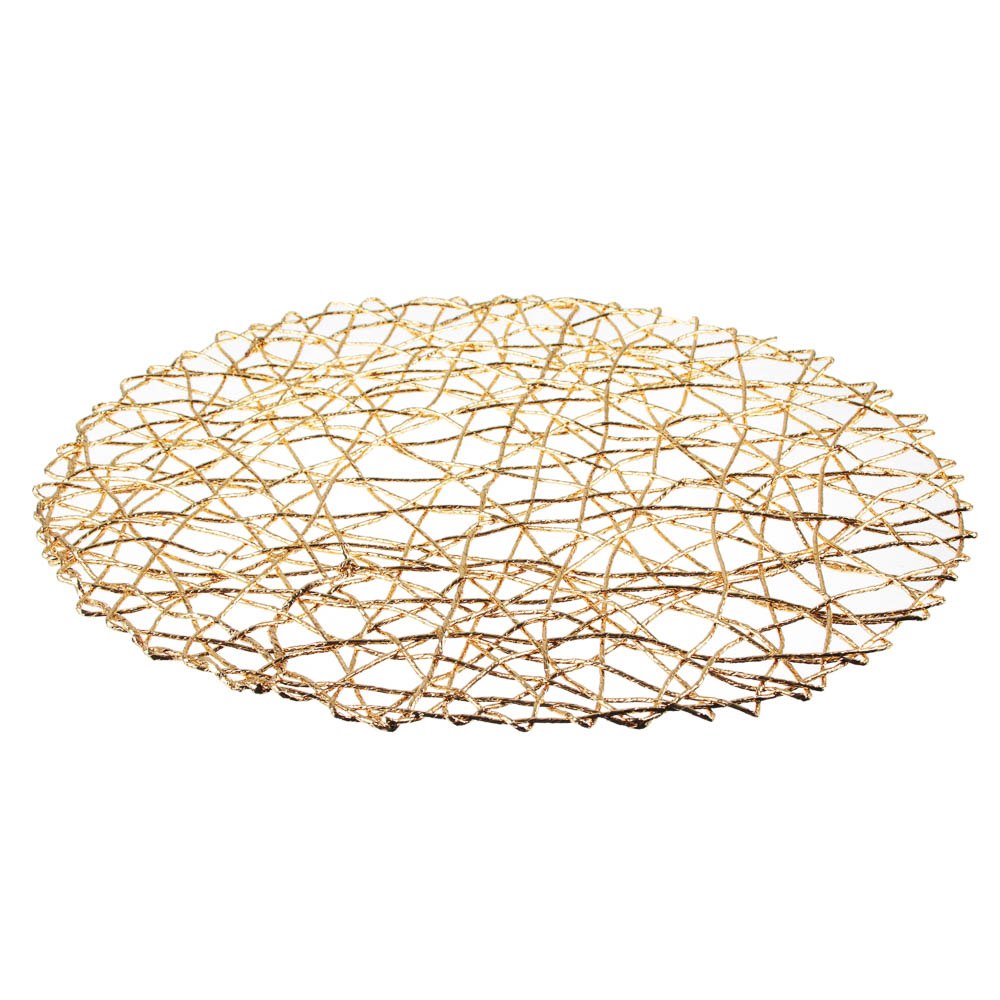 VETTA Салфетка декоративная круглая "Плетение", ПВХ, d38см, 2 цвета - #2