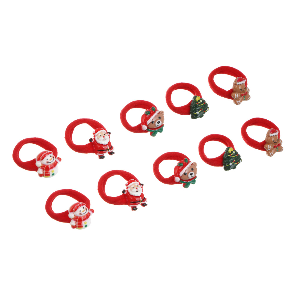 Резинки для волос 10 шт, тм ЮНИLOOK, d3см, полимер, 2 дизайна, #5 - #2