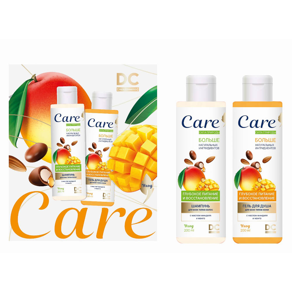 Подарочный набор женский DC Care:Гель для душа 200мл+шампунь 200мл - #1