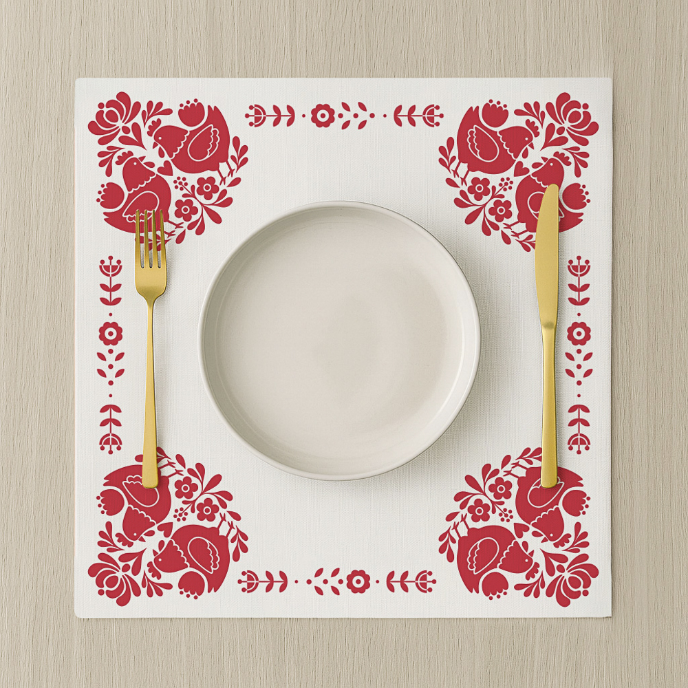 Набор салфеток текстильных 2 шт тм PROVANCE Ностальгия, 38х38см, 100% хлопок, 2 дизайна - #1