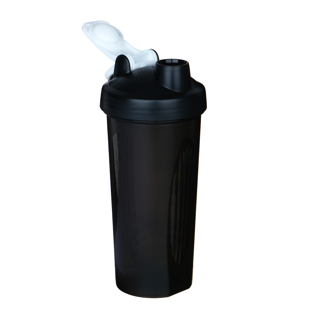 SILAPRO Шейкер спортивный, 600 мл, 22х10см, РР, нерж.сталь, ч/б микс - #4