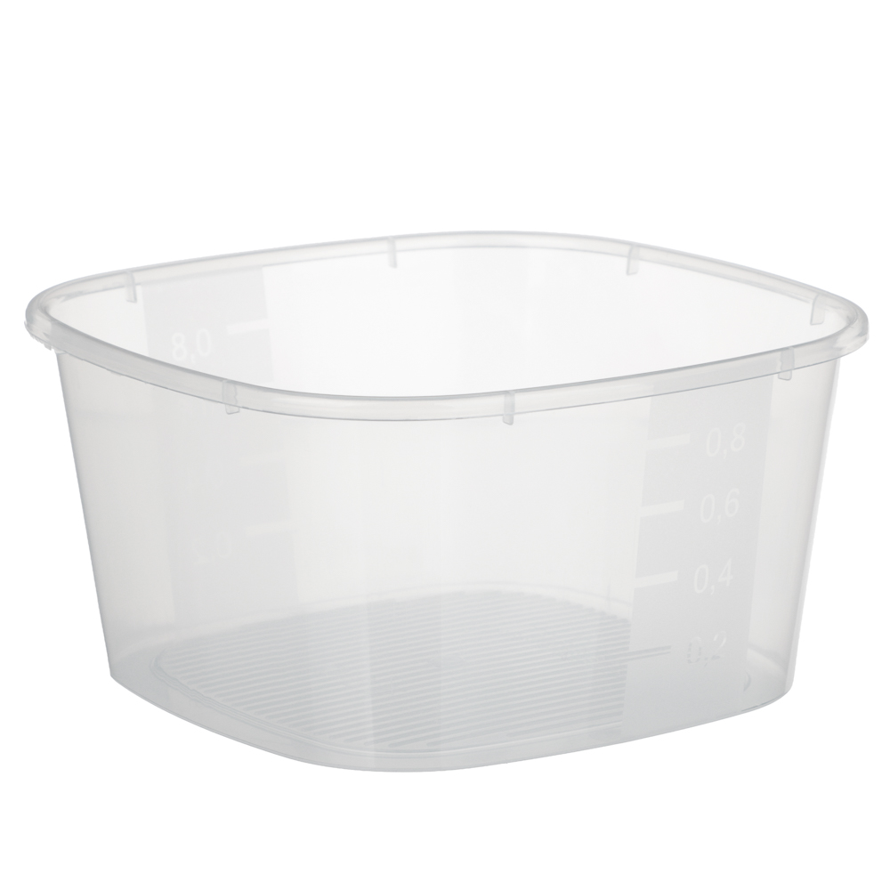 Набор квадратных контейнеров пищевых 3шт (0,9л; 1,55л; 2,65л), пластик - #9