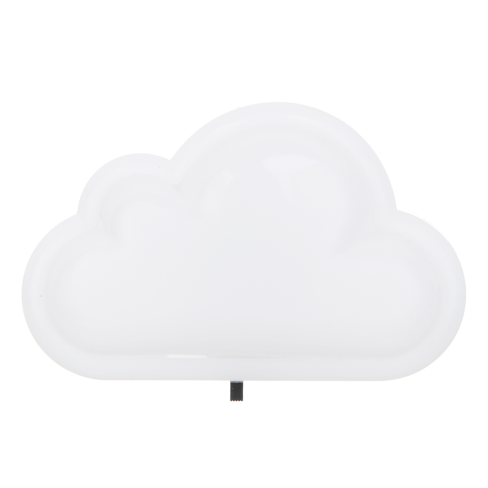 BY Светильник-ночник в розетку Облако светодиодный, 1Вт, 10см, 230В, пластик, белый - #1