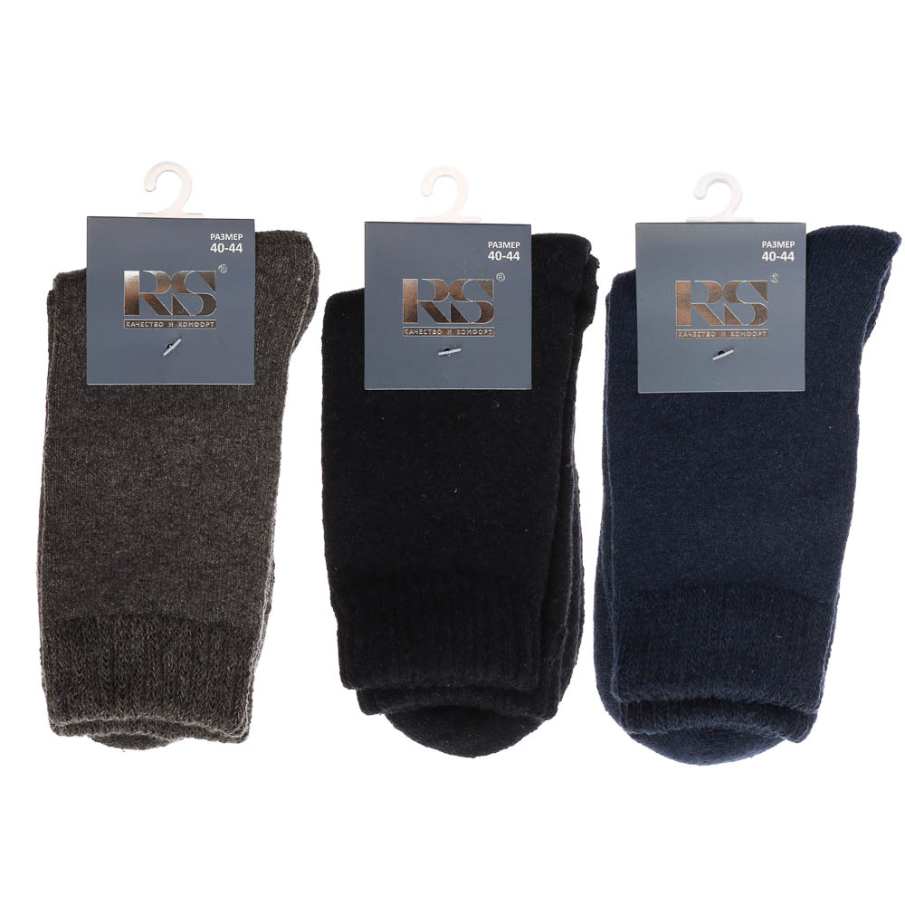 Носки мужские махровые "полушерсть", 65% полушерсть, 15% акрил, 10% спандекс, 10% эластан, р. 40-44 - #6