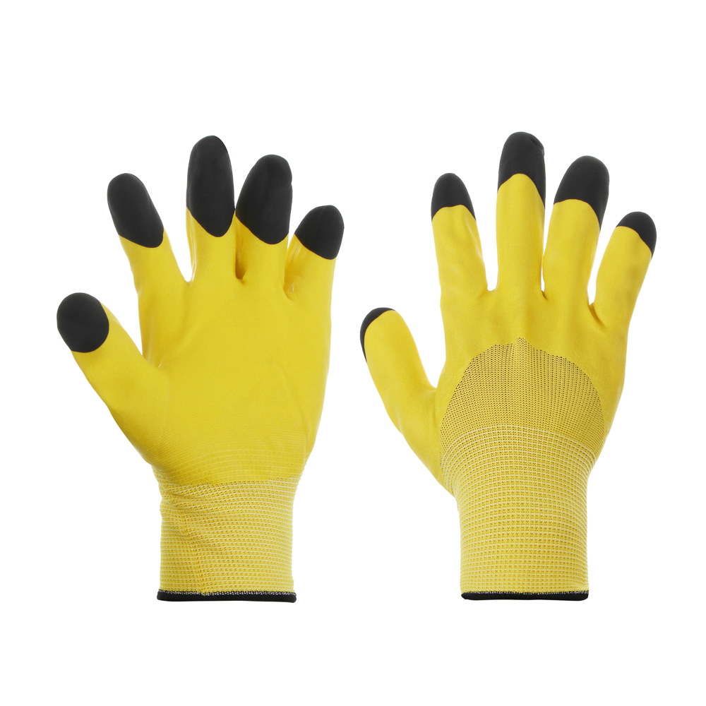 INBLOOM Перчатки садовые, вспененный латексный двойной полуоблив, полиэстер, р.9, 25см, 55г - #1