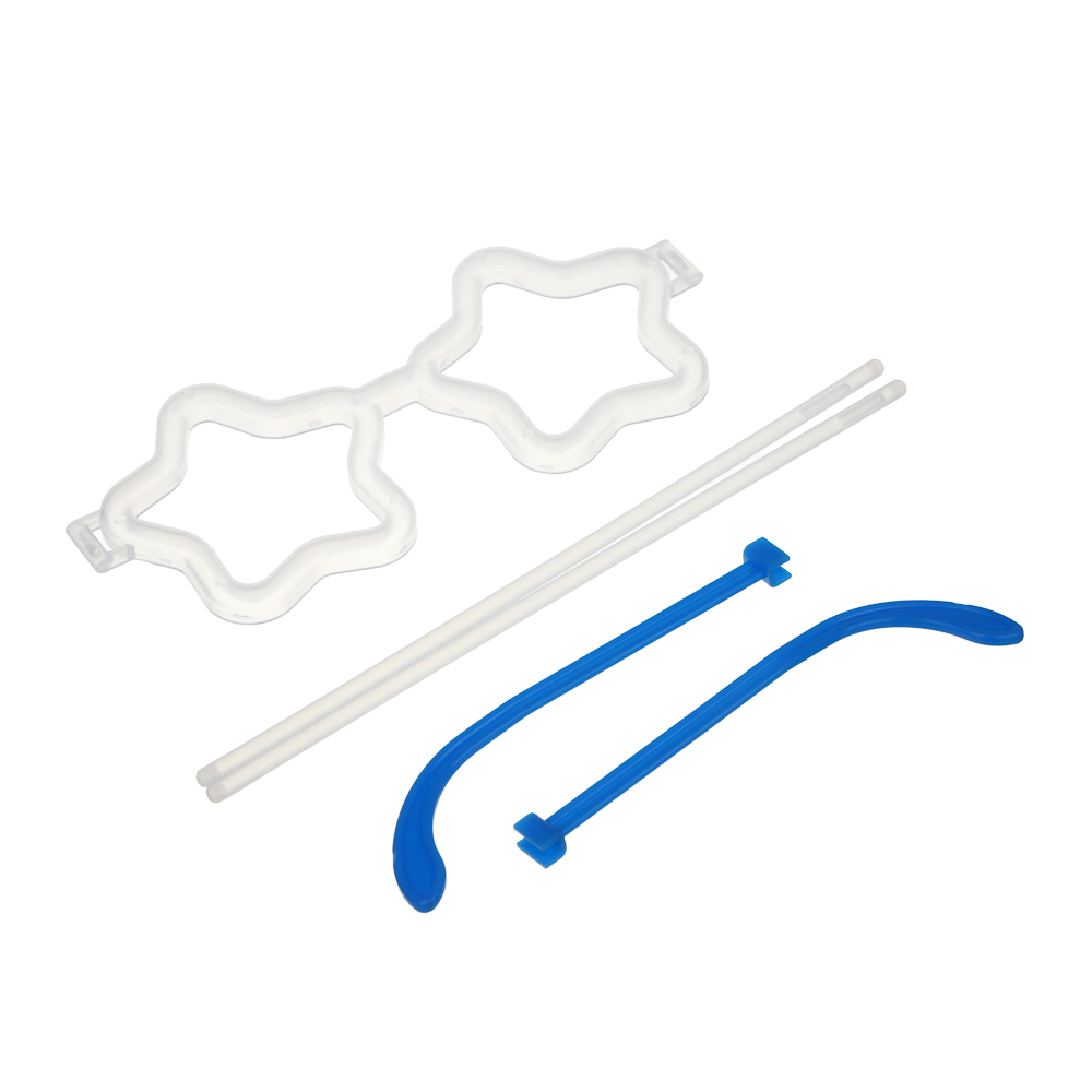 СНОУ БУМ Очки неоновые в виде звездочек, ширина очков 17 см, пластик, 4 цвета - #3