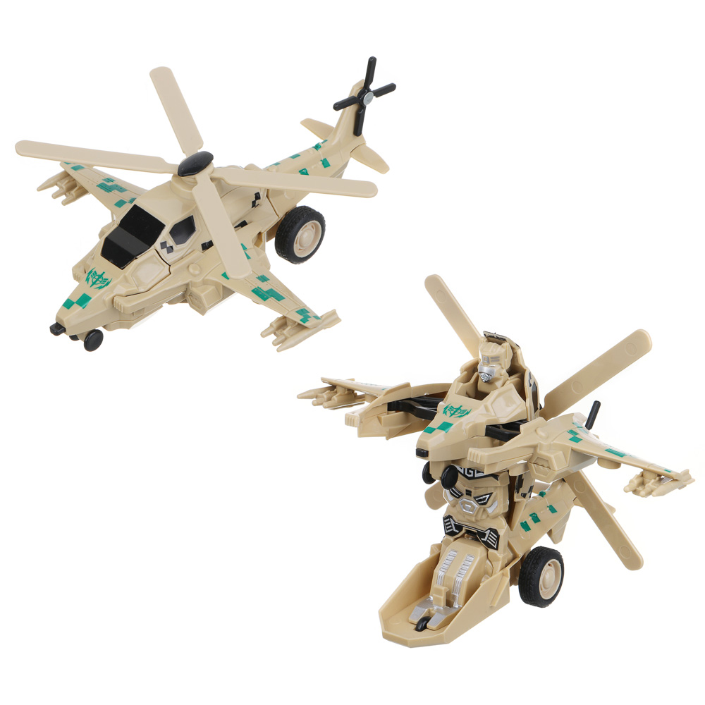 ИГРОЛЕНД Вертолет - трансформер 2 в 1, инерция, удар, ABS, 17х6х15 см, 2 дизайна - #2