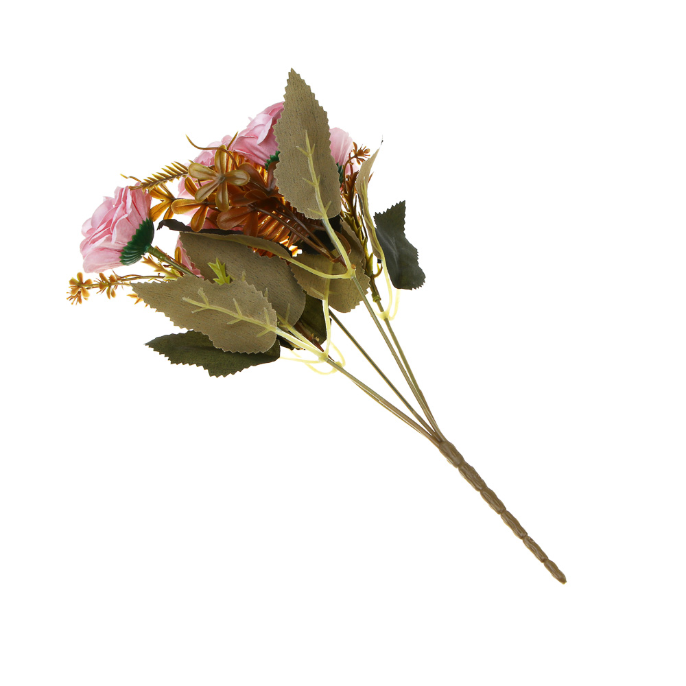 LADECOR Букет искусственных цветов, розы, 30 см, пластик, ткань, проволока, 4 цвета - #4