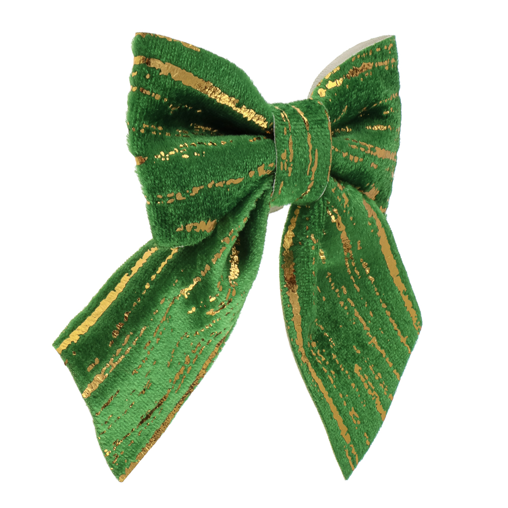 СНОУ БУМ Набор бантов 12x14 см, 2 шт, полиэстер, зеленый - #3