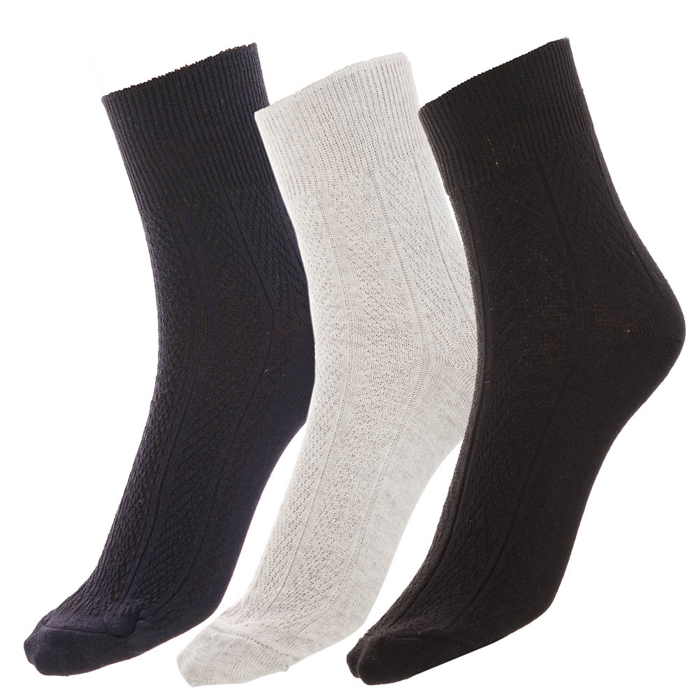 Носки с ослабленной резинкой GALANTE, р. 23, 80% хлопок, 17% полиамид, 3% эластан, цвета в ас-те - #1