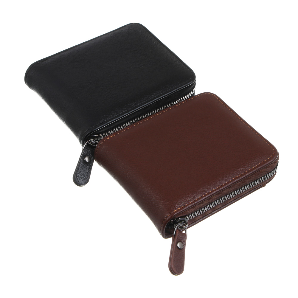 Портмоне для карт и купюр на 12 отделений на молнии тм ЮL Wolt, ПУ, 12x8,5x2,5см, 2 цвета, WW-906 - #1