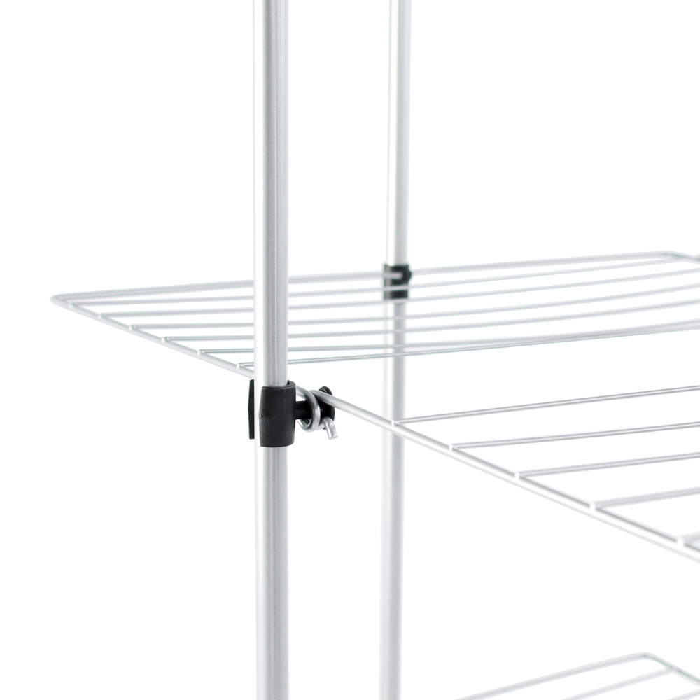 VETTA Сушилка для белья напольная, вертикал., 4 полки, на колесиках, окрашен. сталь, 70x61x175см - #9