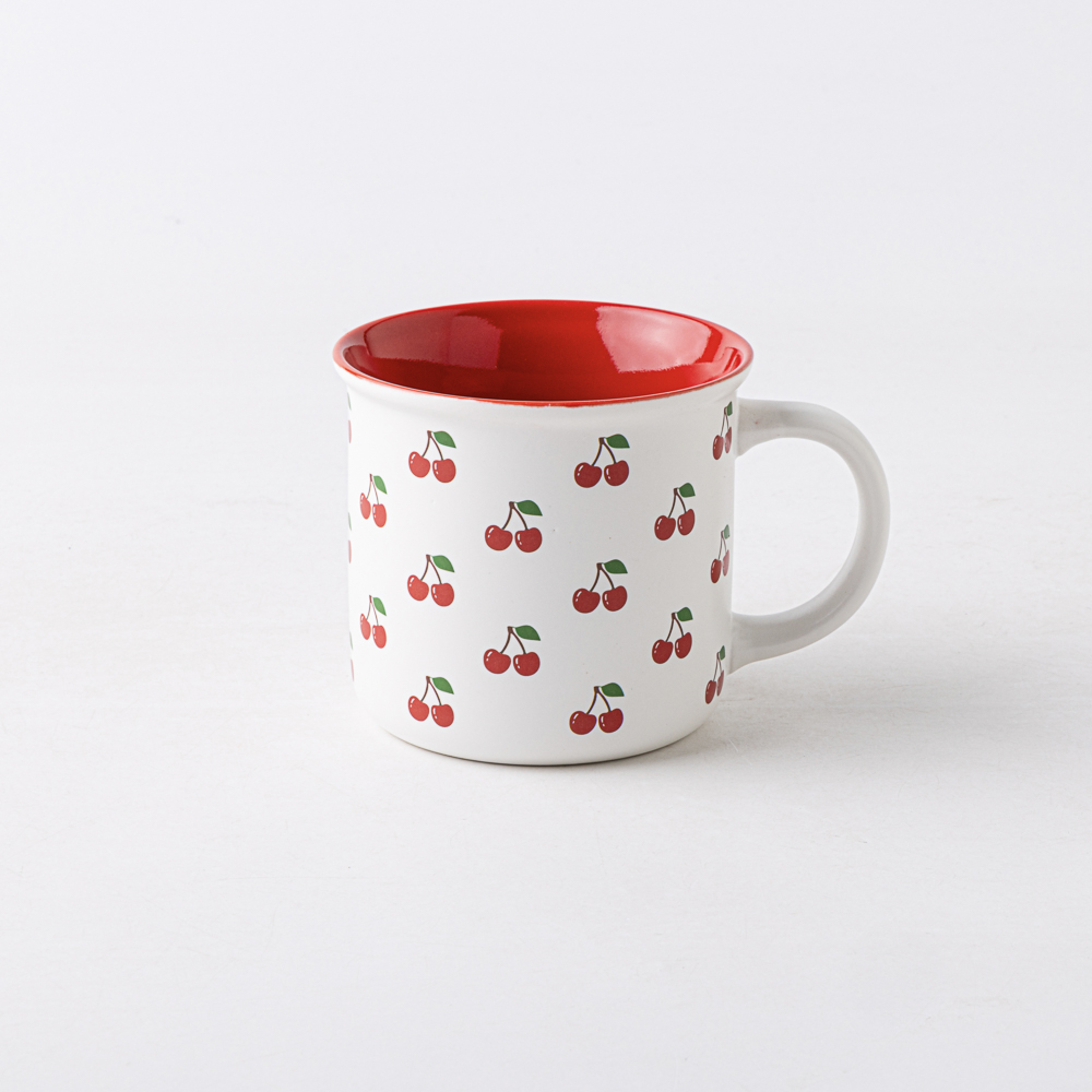 Кружка Вишенки тм MILLIMI, 380мл, фарфор - #1